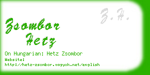 zsombor hetz business card